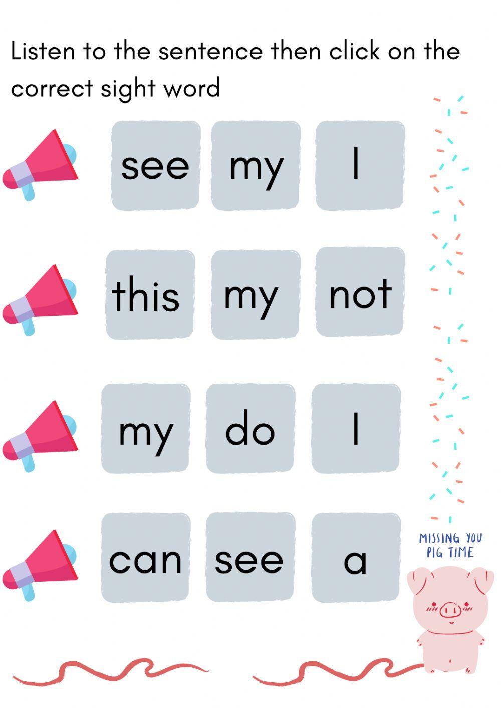 Sight words