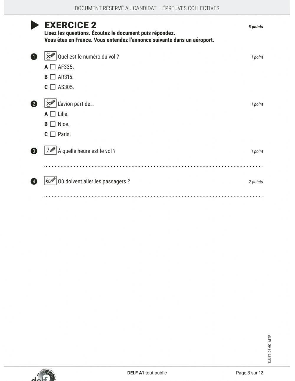 A1 - Compréhension orale et écrite