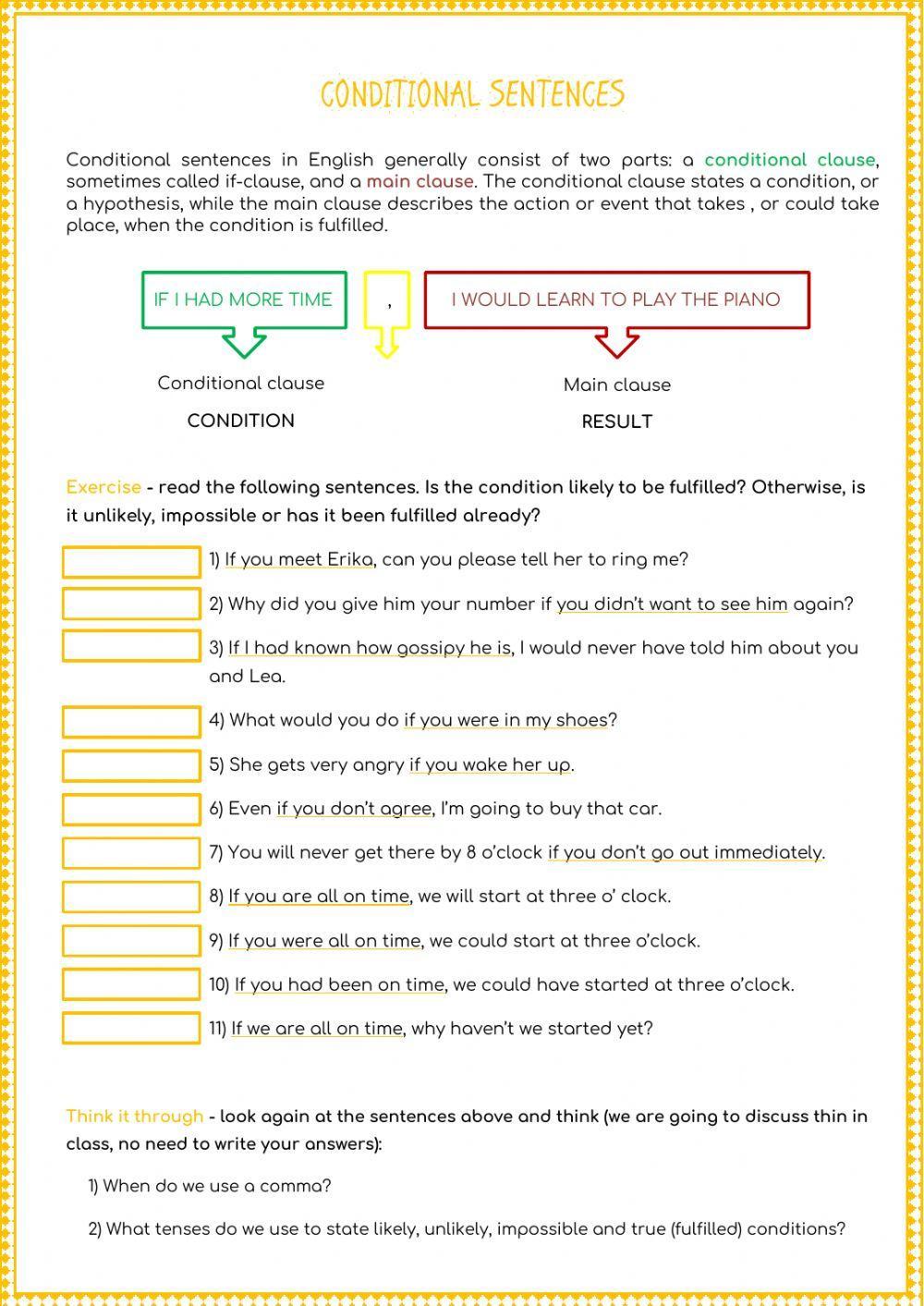 Conditional Sentences - Introduction