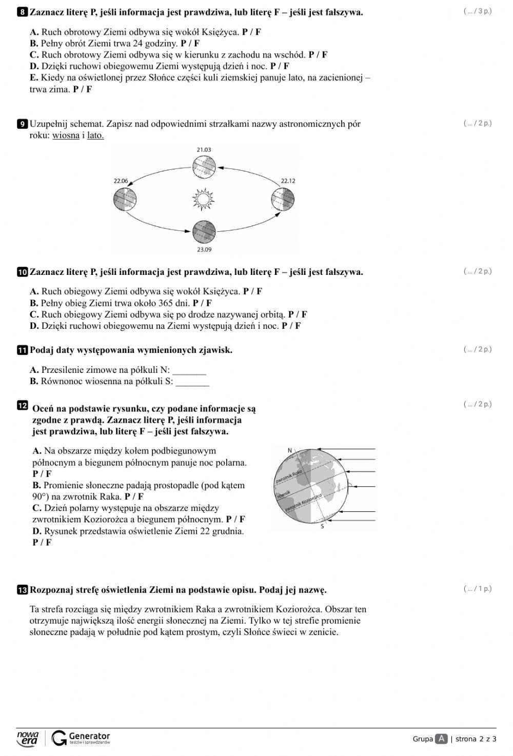 Geografia Klasa 7 Sprawdzian Dzial 1 Pdf sprawdzian geog… | Free Interactive Worksheets | 4393566
