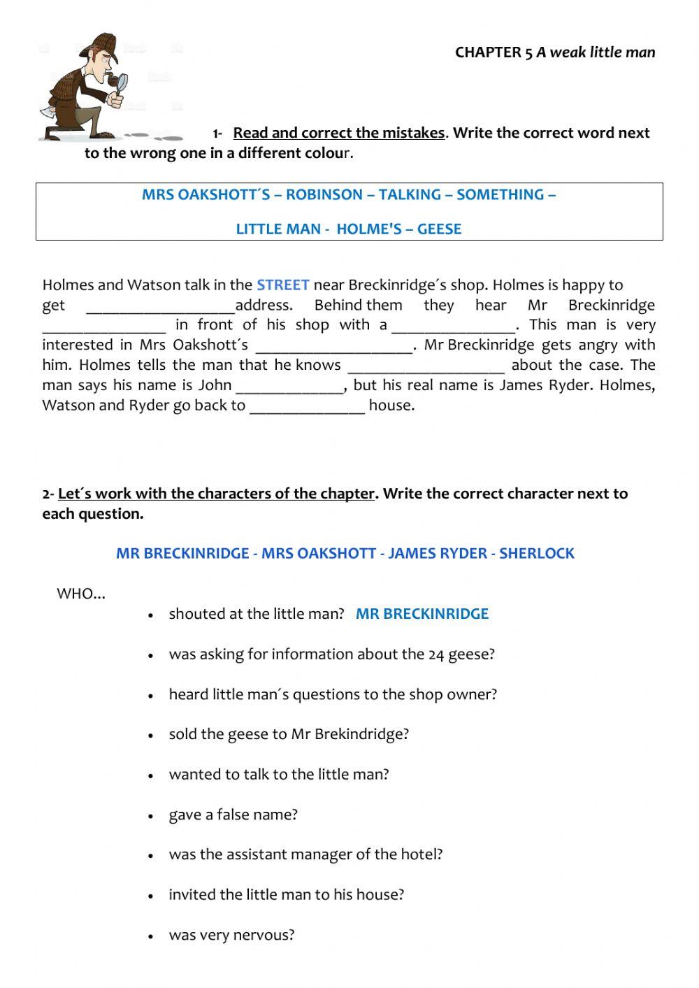 Sherlock Holmes and the blue diamond