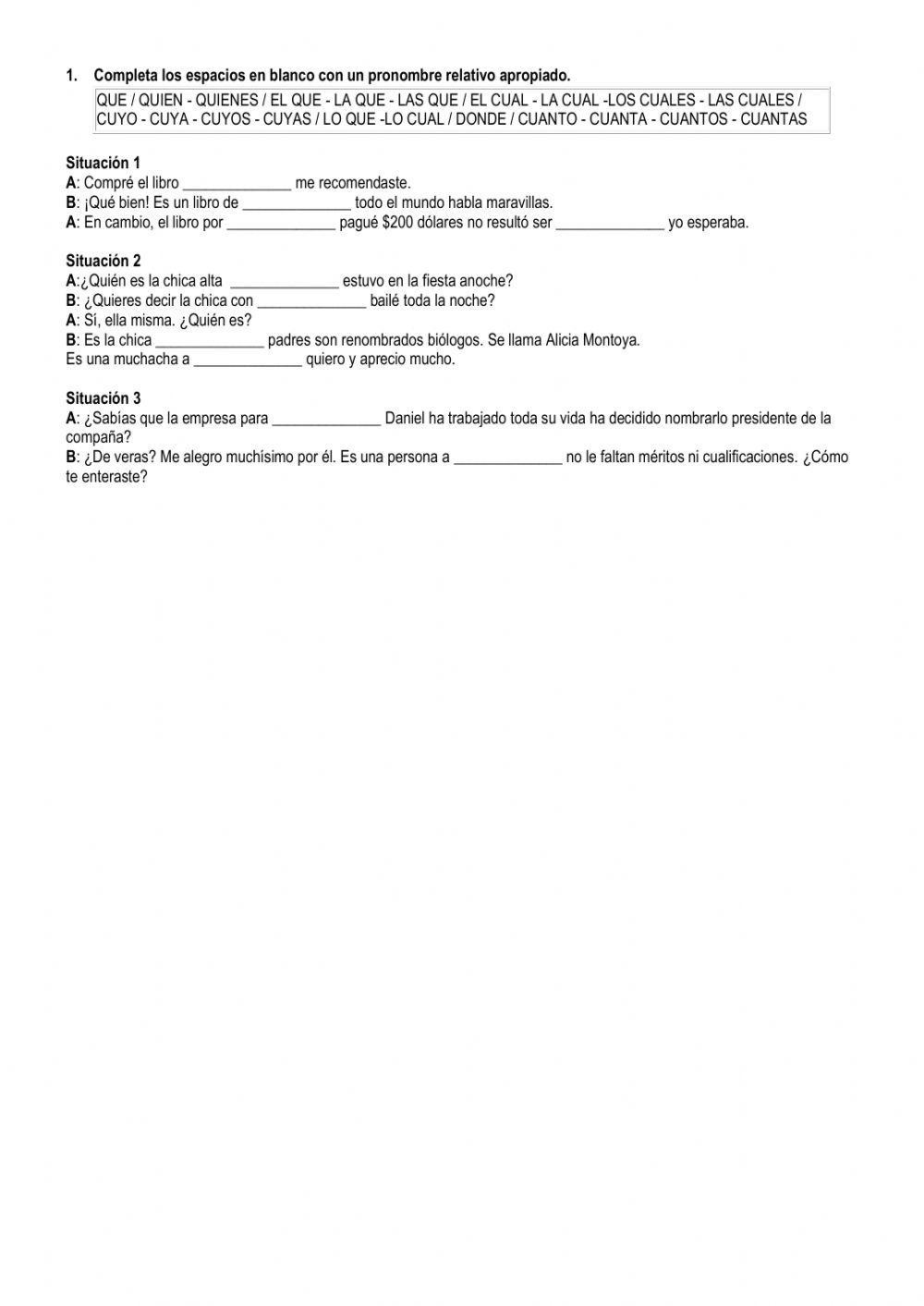 Pronombres relativos