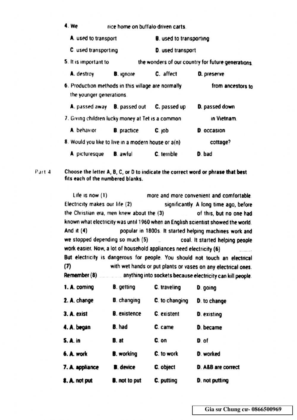 Lớp 9-45p- Units 4,5