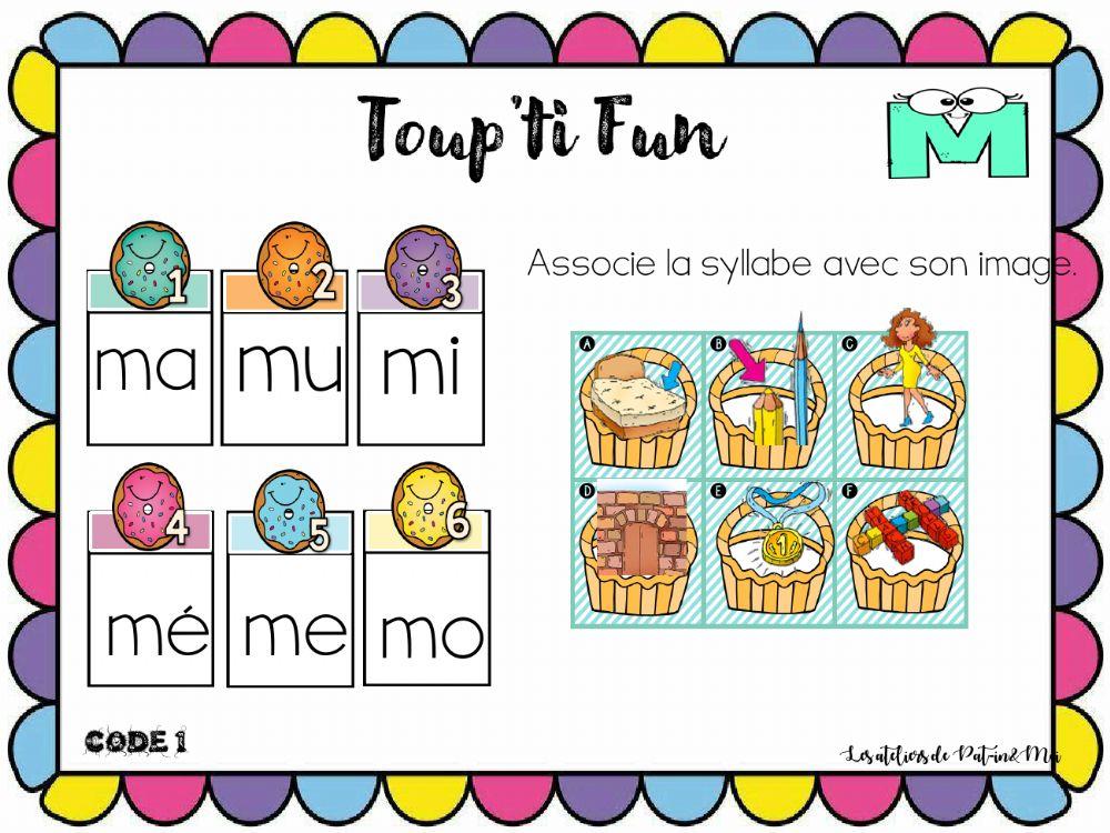 M - Toup'ti Fun - Fiche 1-