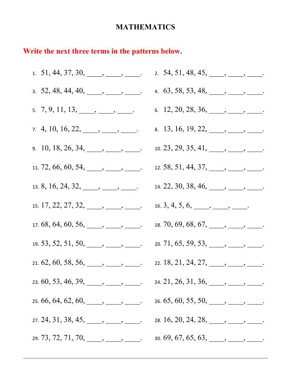 Mathematics Bi Weekly Test 4