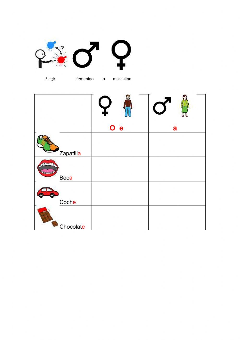 Femenino y masculino