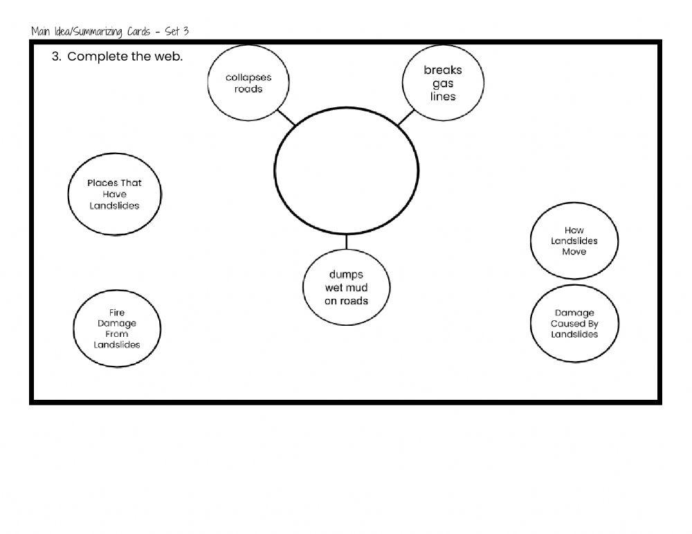 Main Idea Task Cards Set 2