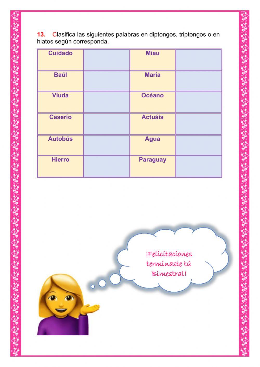 Bimestral grado segundo cuarto bimestre