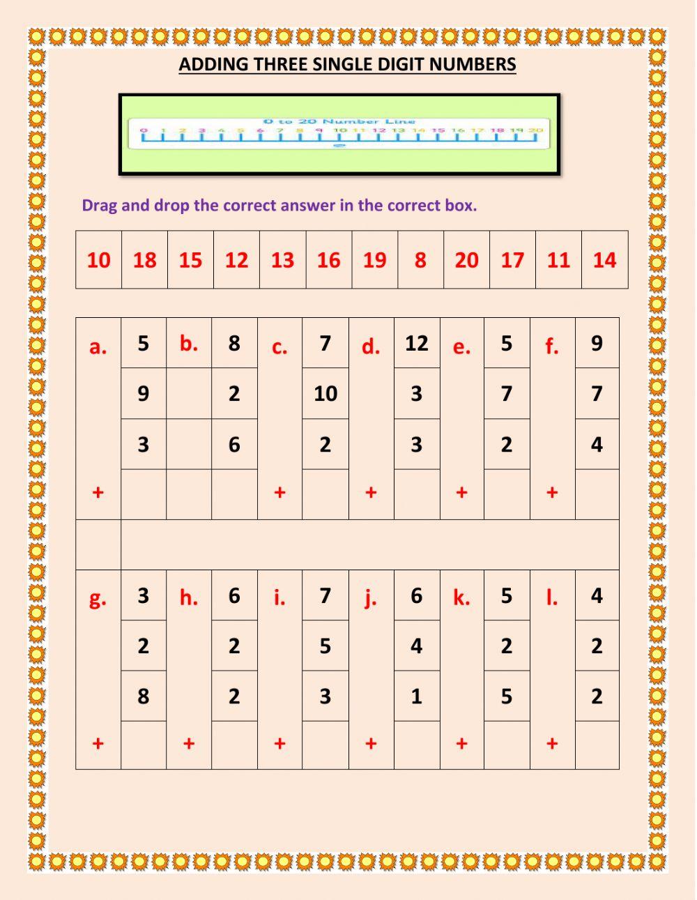 Addition interactive activity for GRADE 2 Live Worksheets