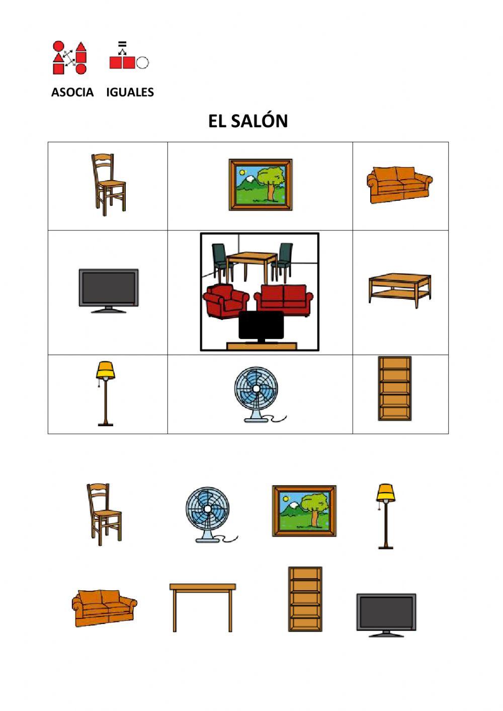 Asocia iguales el salón