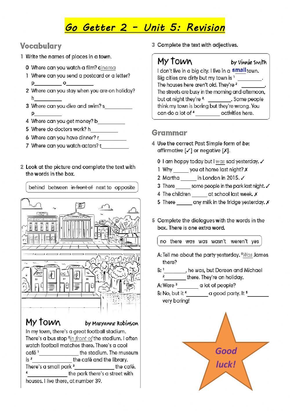 Revision (Go Getter 2 - unit 5)