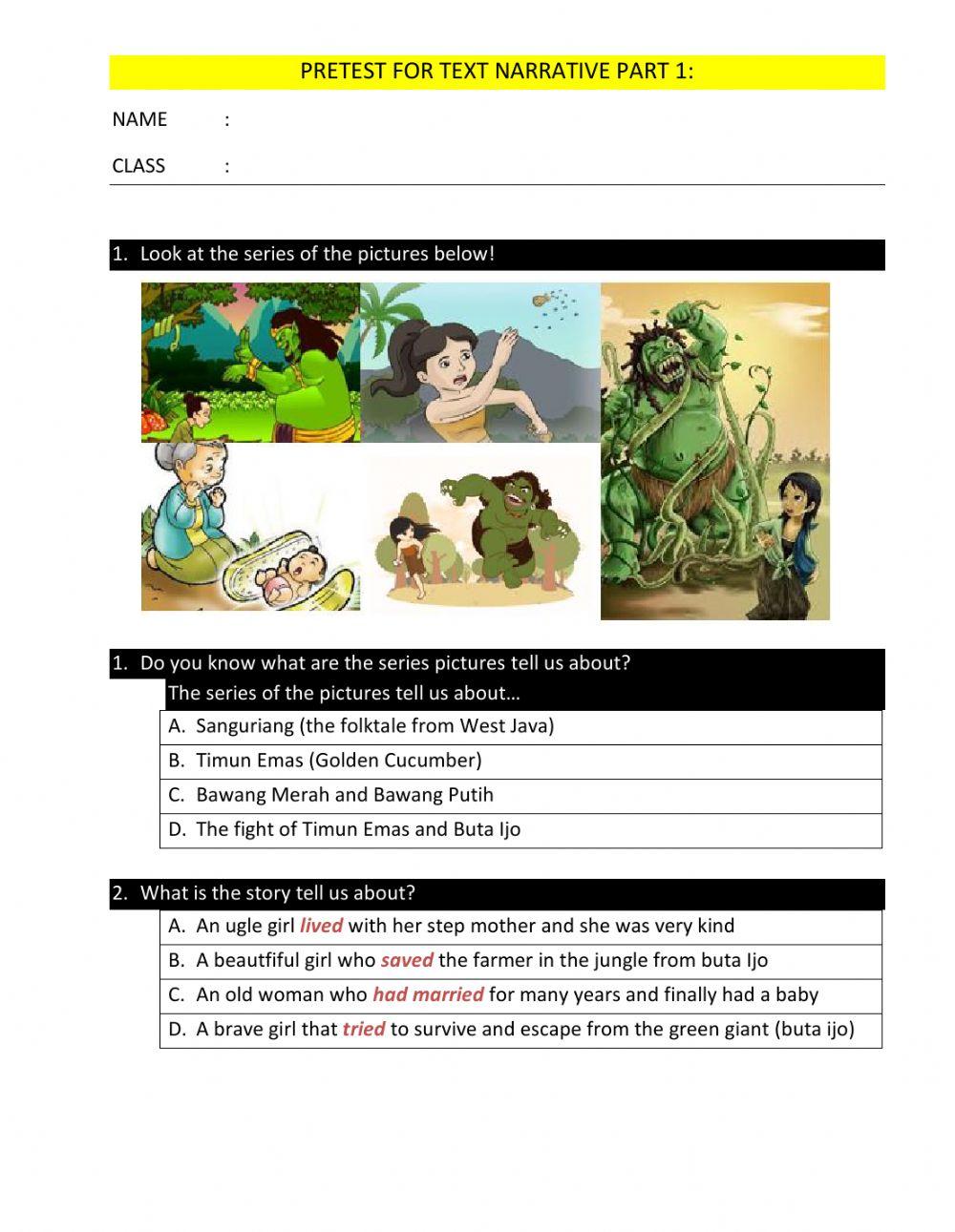 Narrative Text QUIZ Part 1