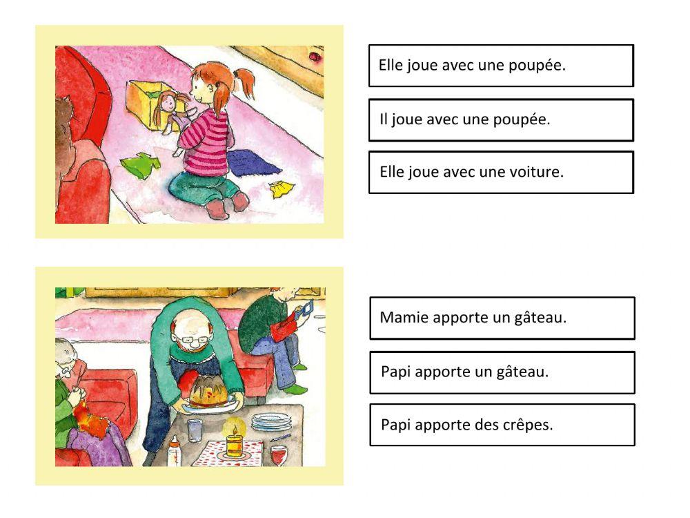 Lecture de phrases: La famille