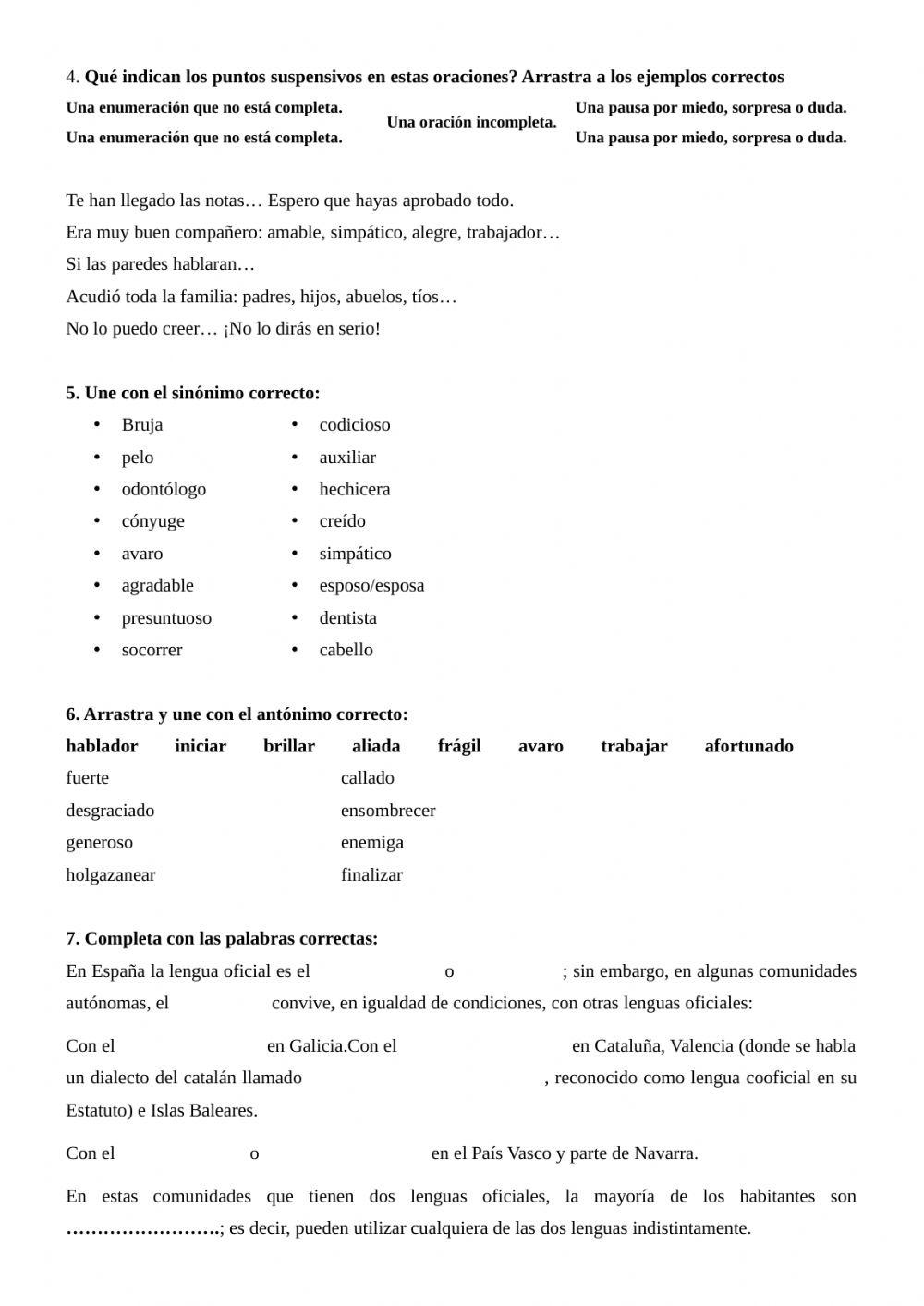 Examen de Lengua Castellana