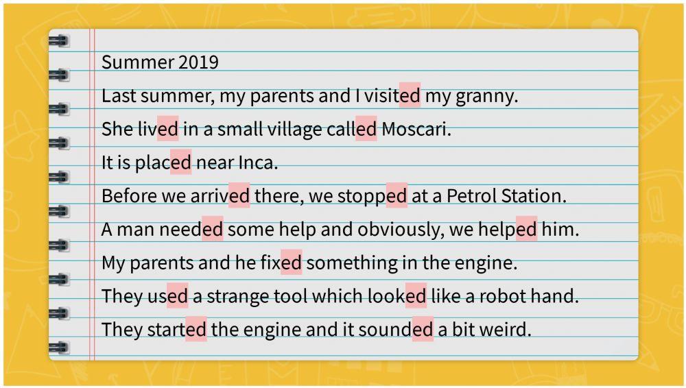 Past Simple Regular Verbs