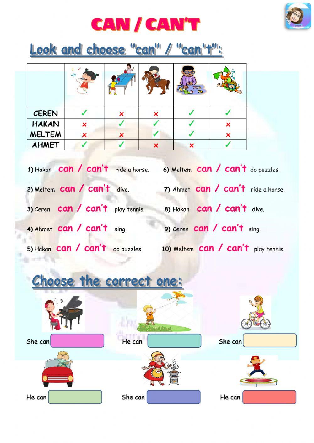 Grade 4-Unit 3-Can-Can't