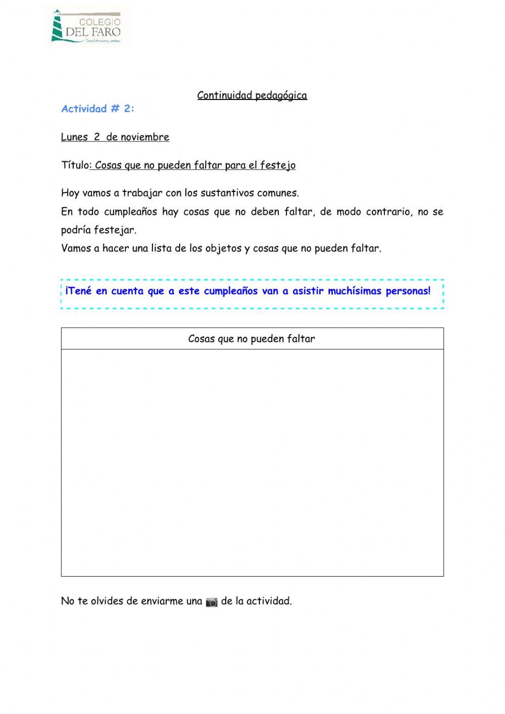 Actividades de refuerzo