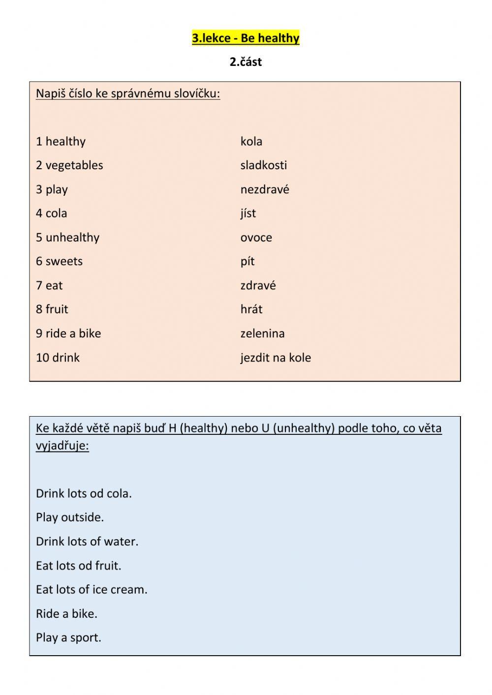 Be healthy - 2.část