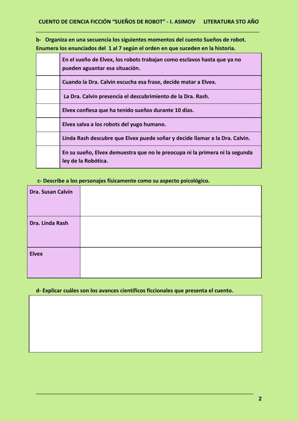 Cuento SUEÑOS DE ROBOT (Asimov) - Ciencia Ficción