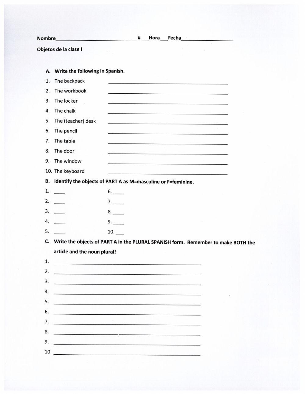 Objetos de la clase 1