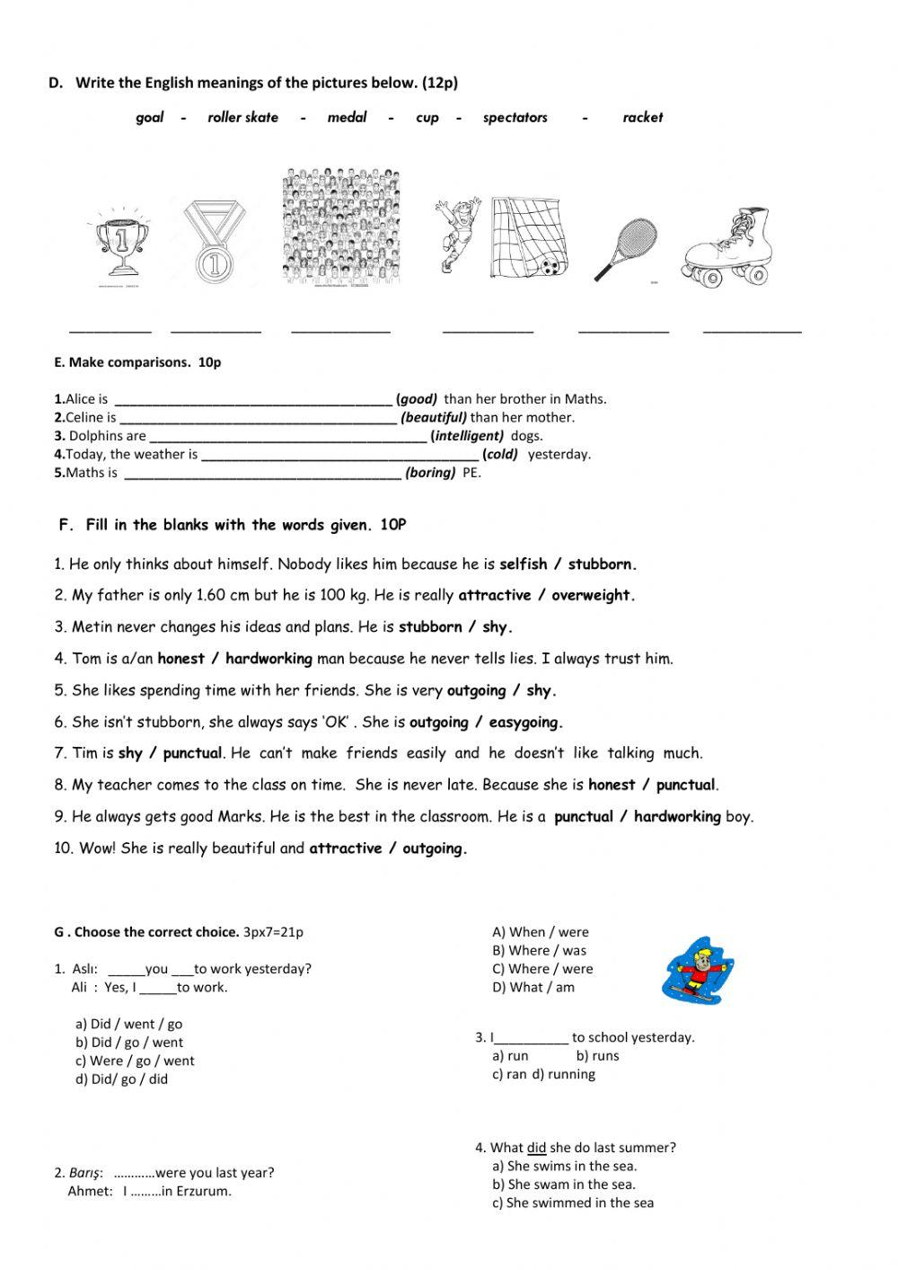 Exam worksheet-7.1.2