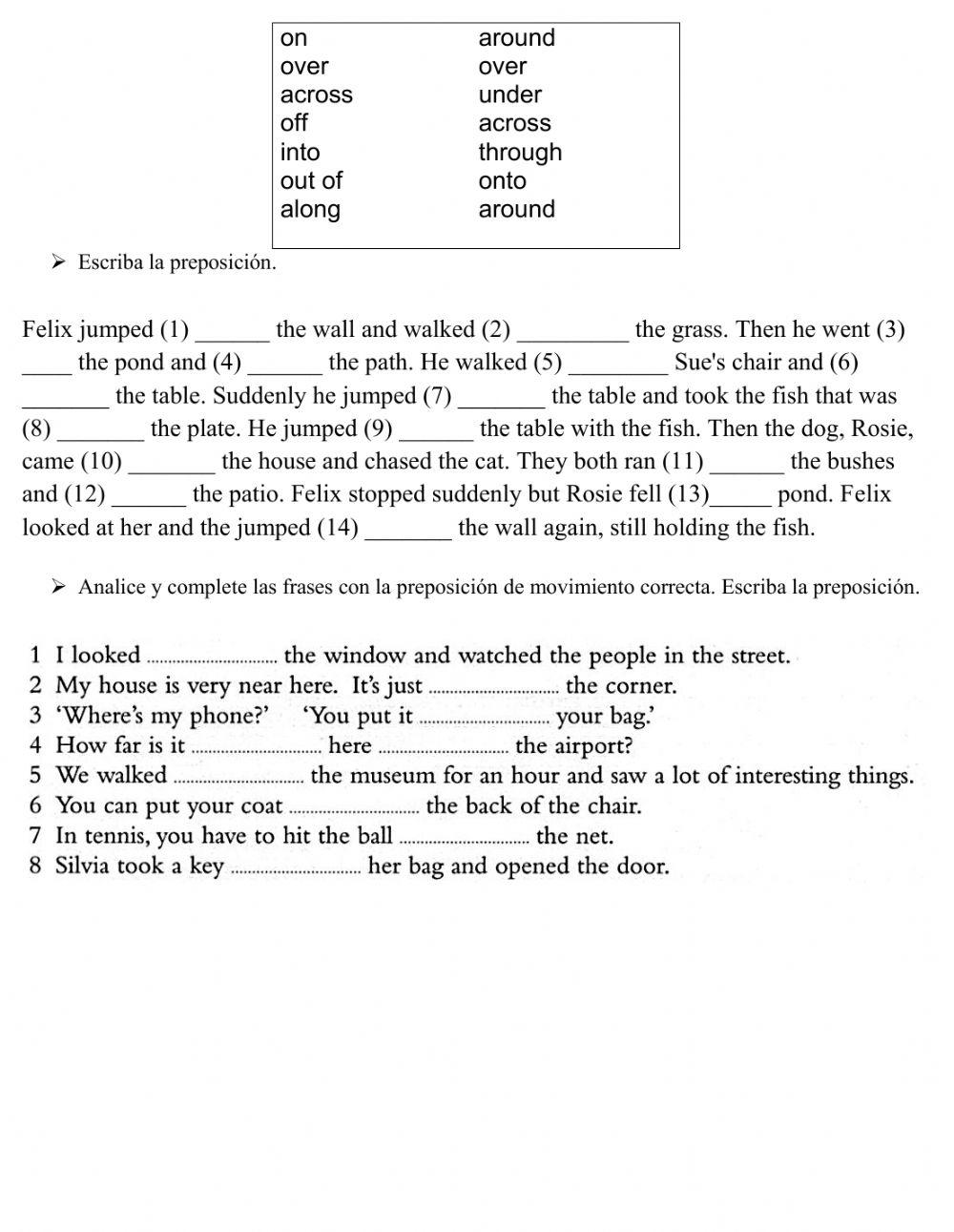 Prepositions (2): IN AT ON and Movement