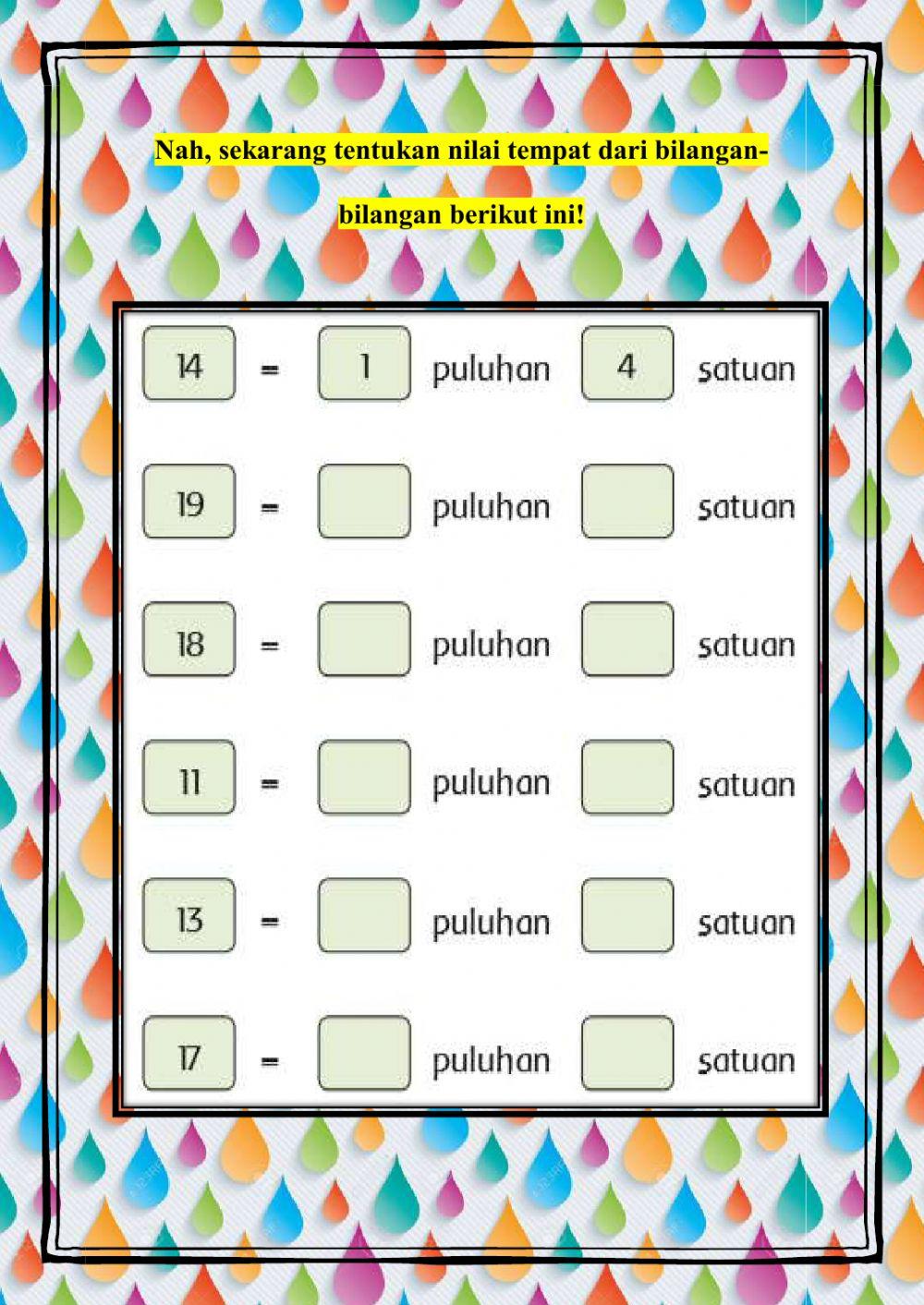 Menentukan nilai tempat