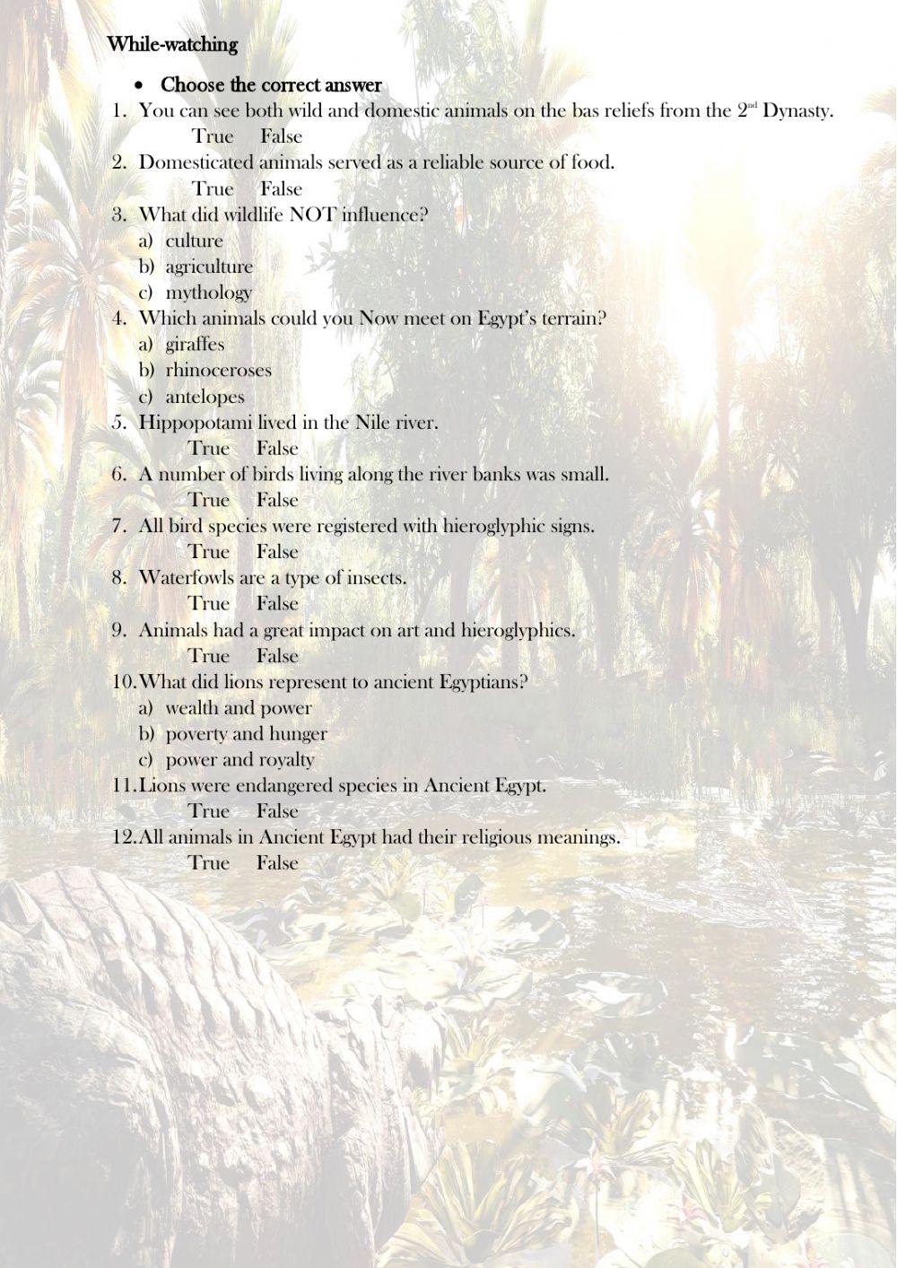 Fauna of Ancient Egypt