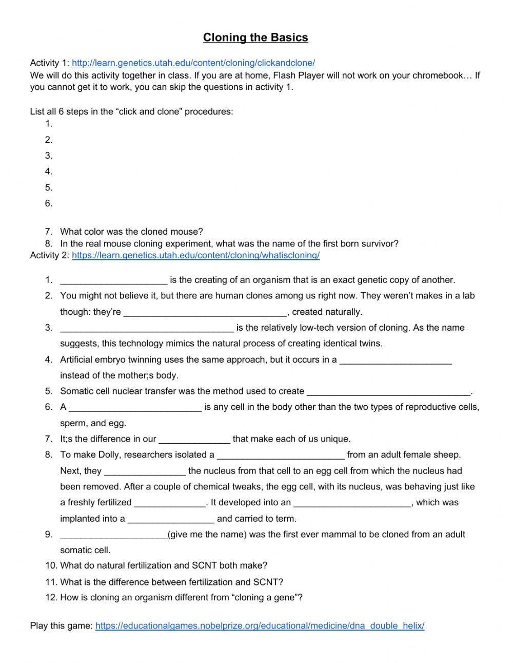 Cloning-The Basics Cloning-The Basics