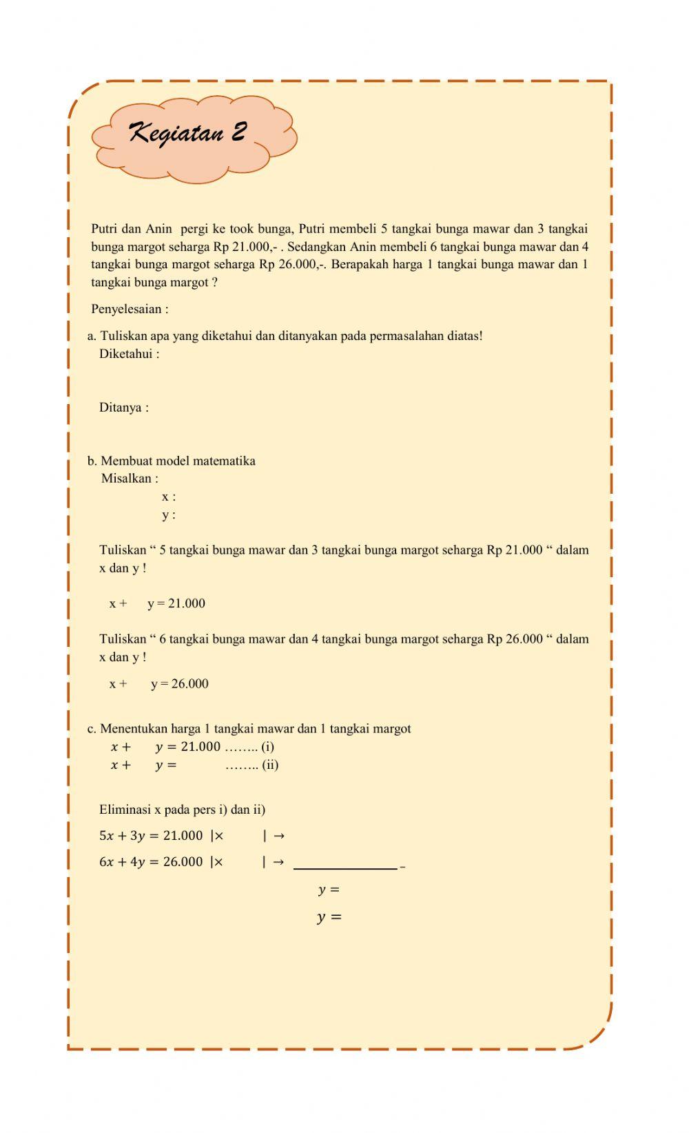 SPLDV Metode Eliminasi 2