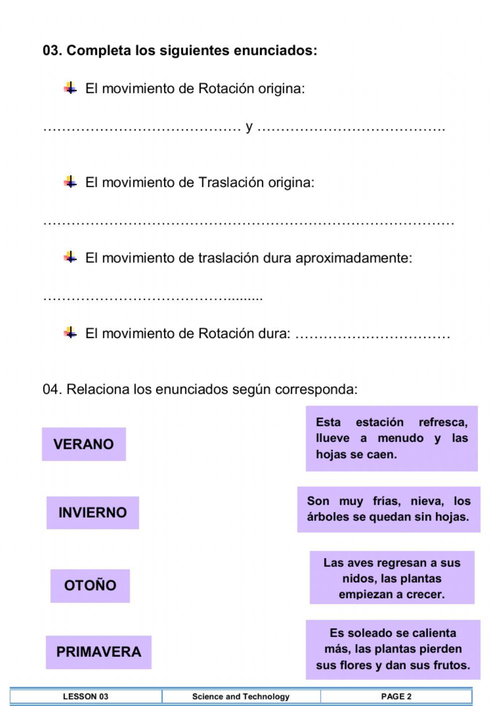 La tierra y sus movimientos