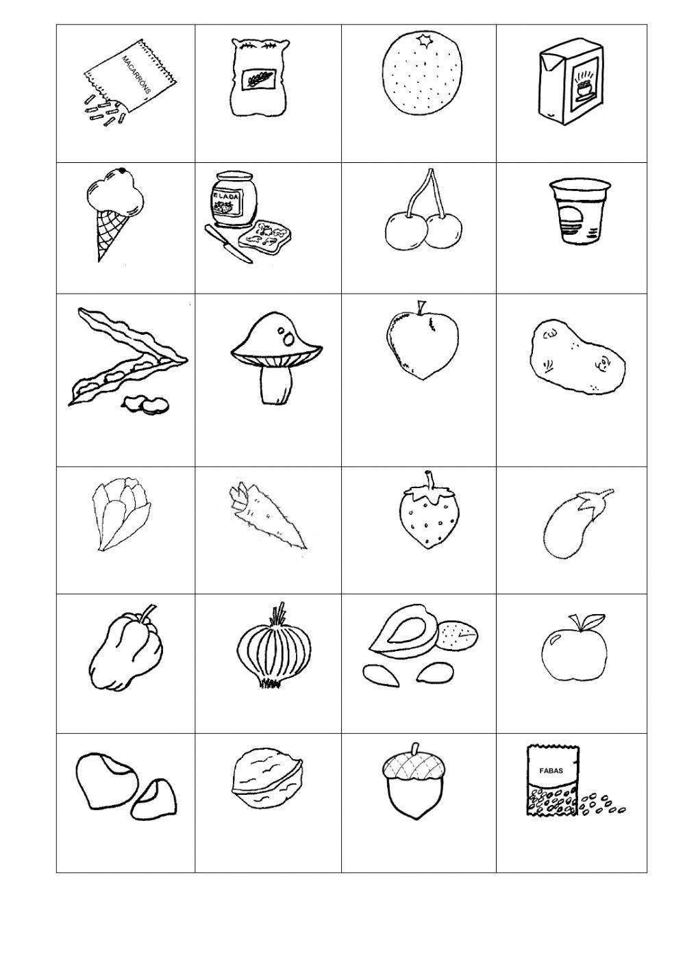 Vocabulario alimentos 3ºe.p.
