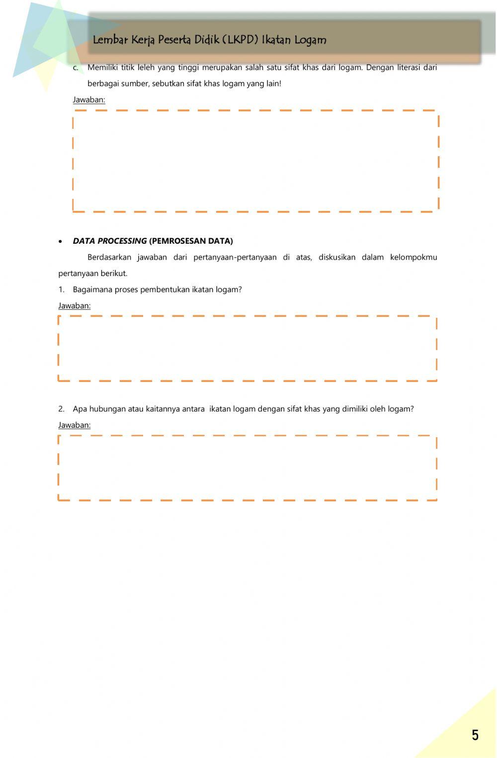 LKPD Materi Ikatan Kimia