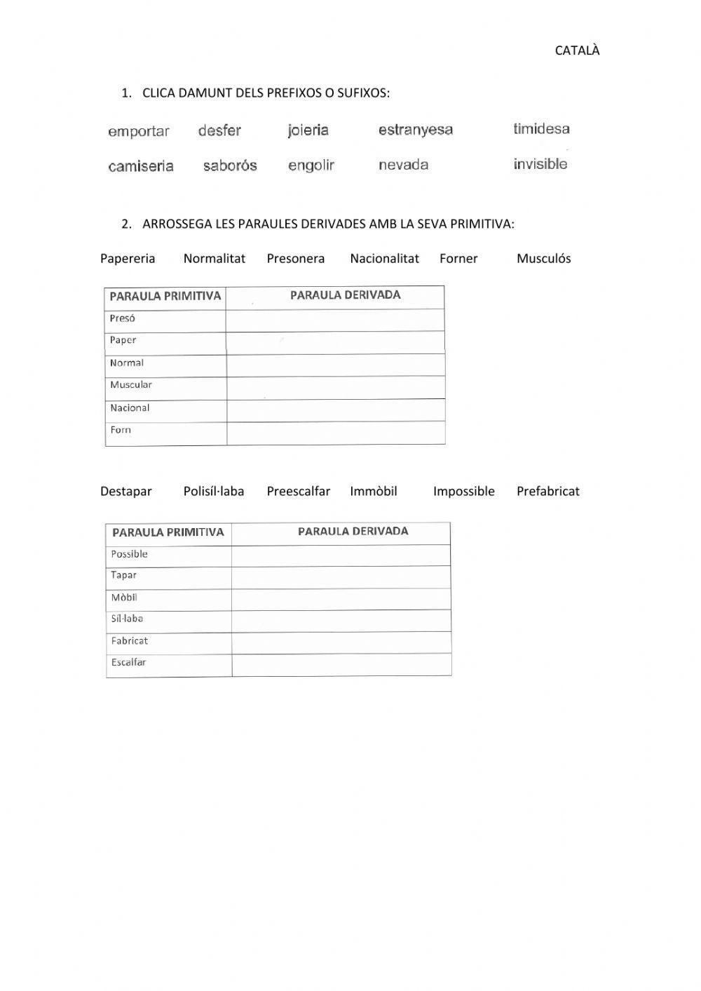 Primitives i Derivades