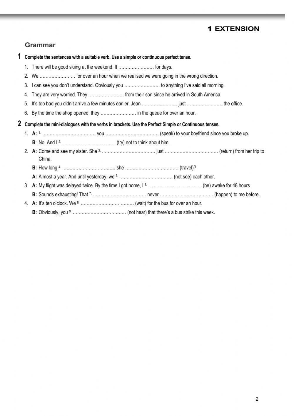 Revision Unit 1 2º Bachillerato