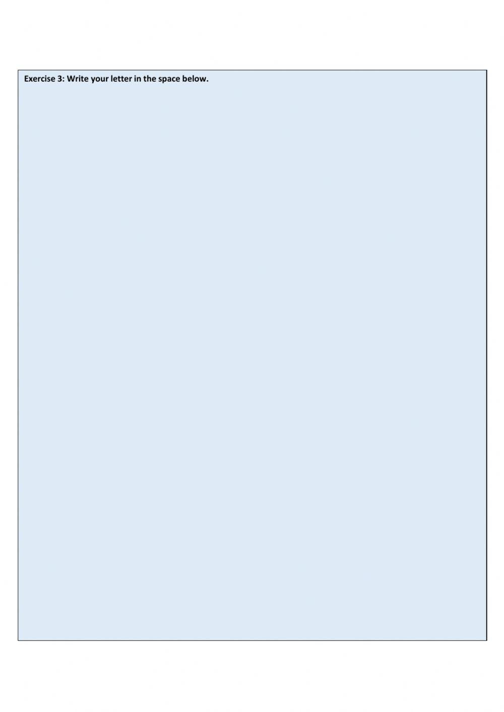 Informal Letter writing