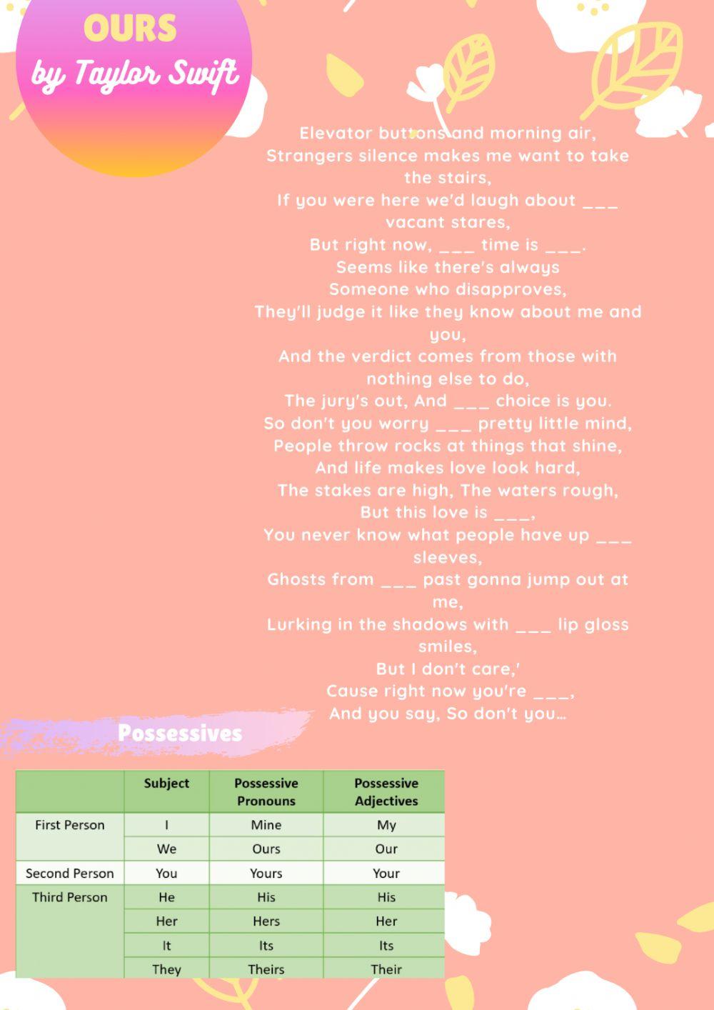 Possessive adje Free Interactive Worksheets 479566