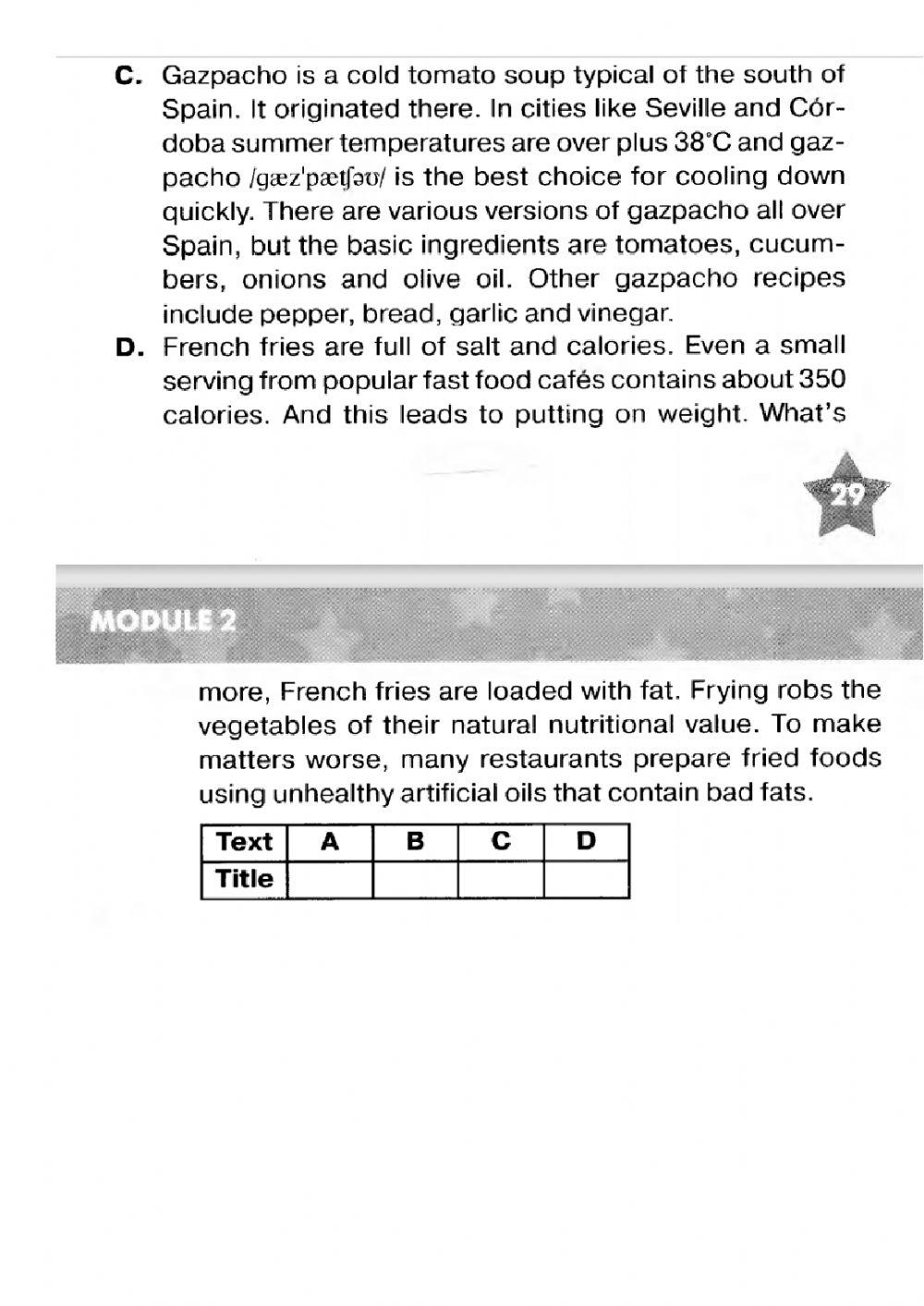 Reading - matching titles