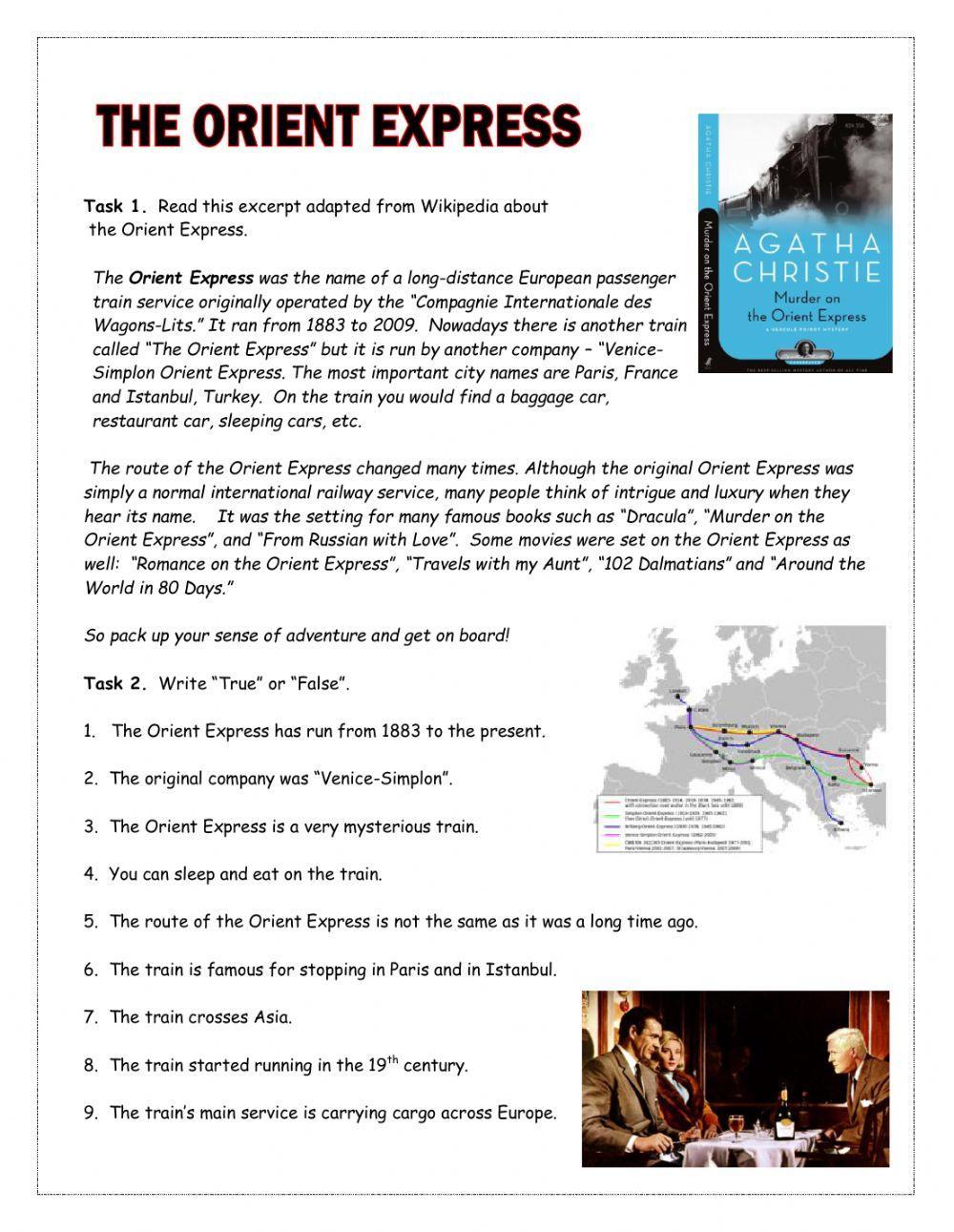 Orient Express True-False Reader