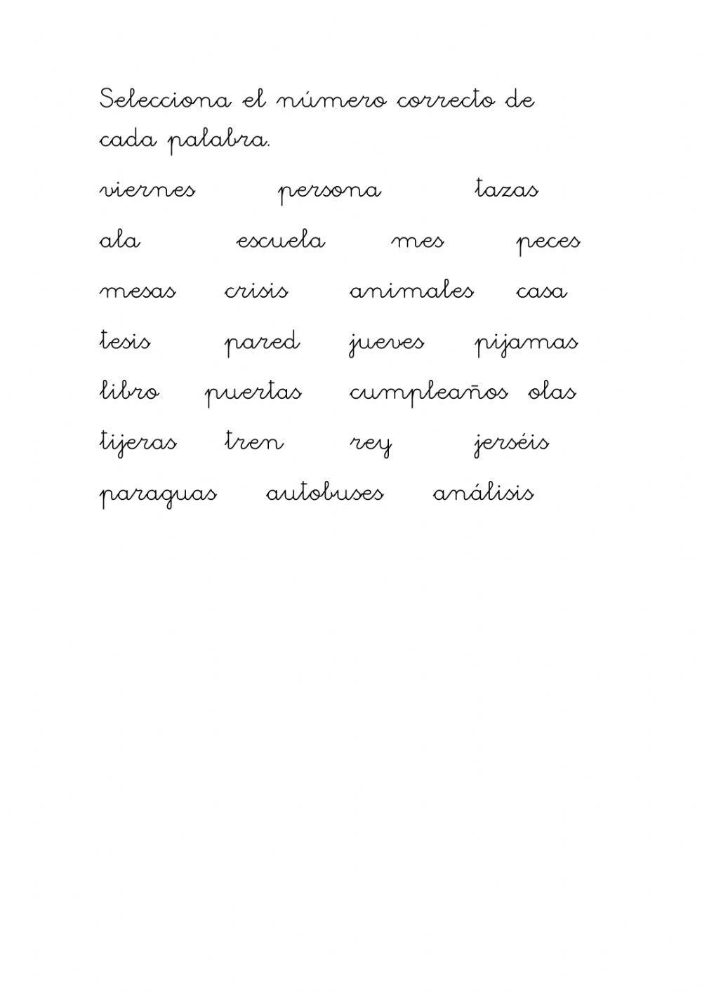 El número de los nombres