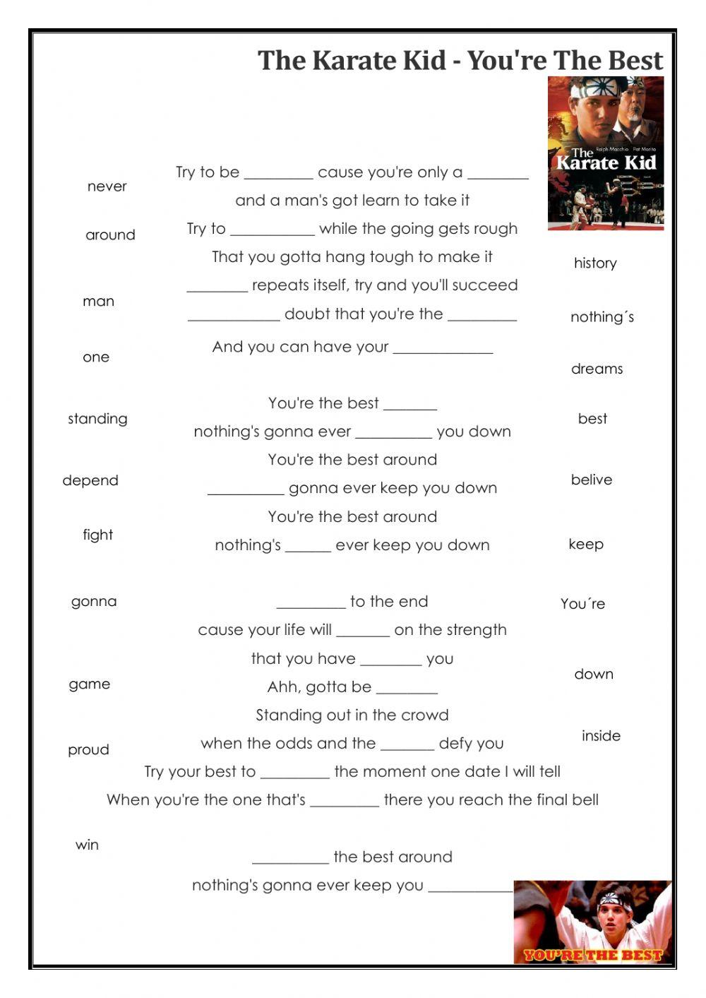 Karate Kid You-re the best around