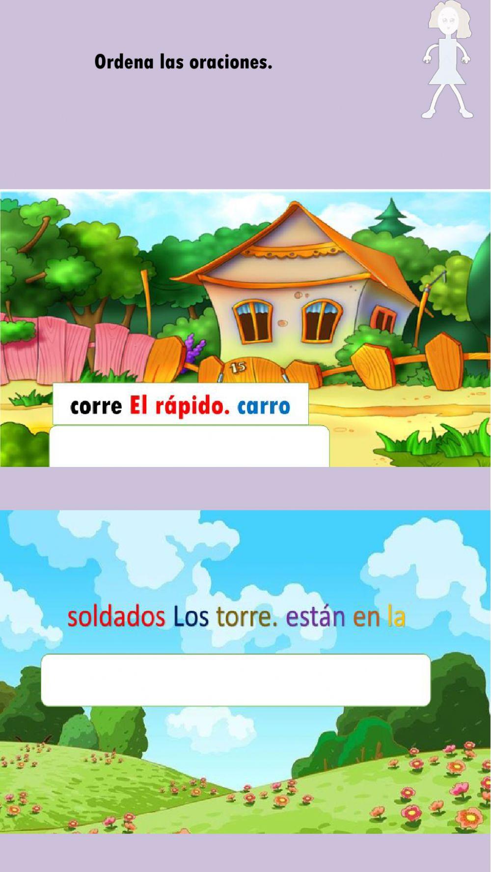 Ordena las oraciones correctamente