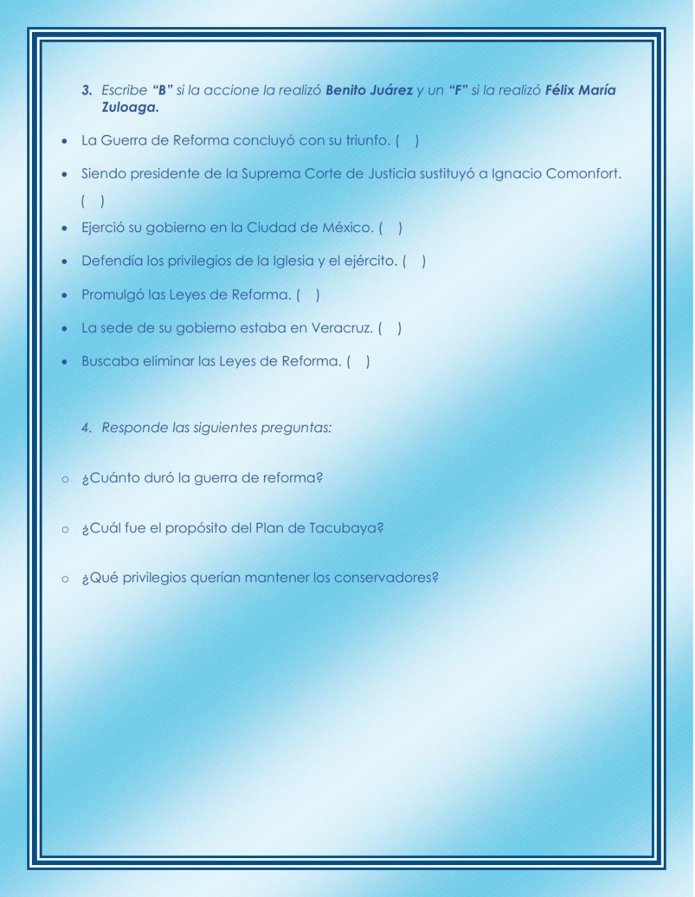 La Guerra de Reforma