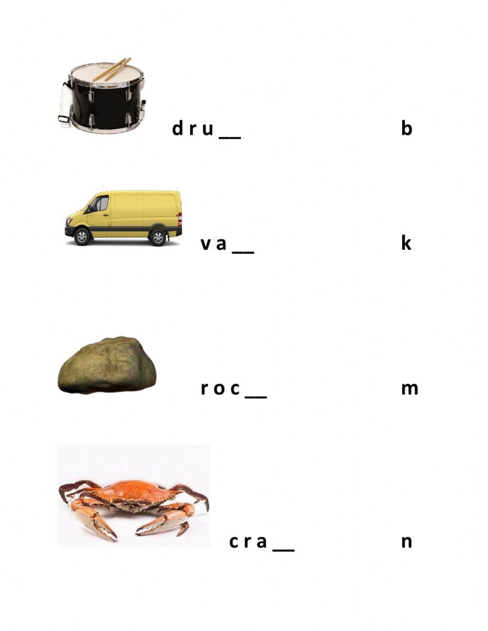 Beginning and Ending Letters - 2