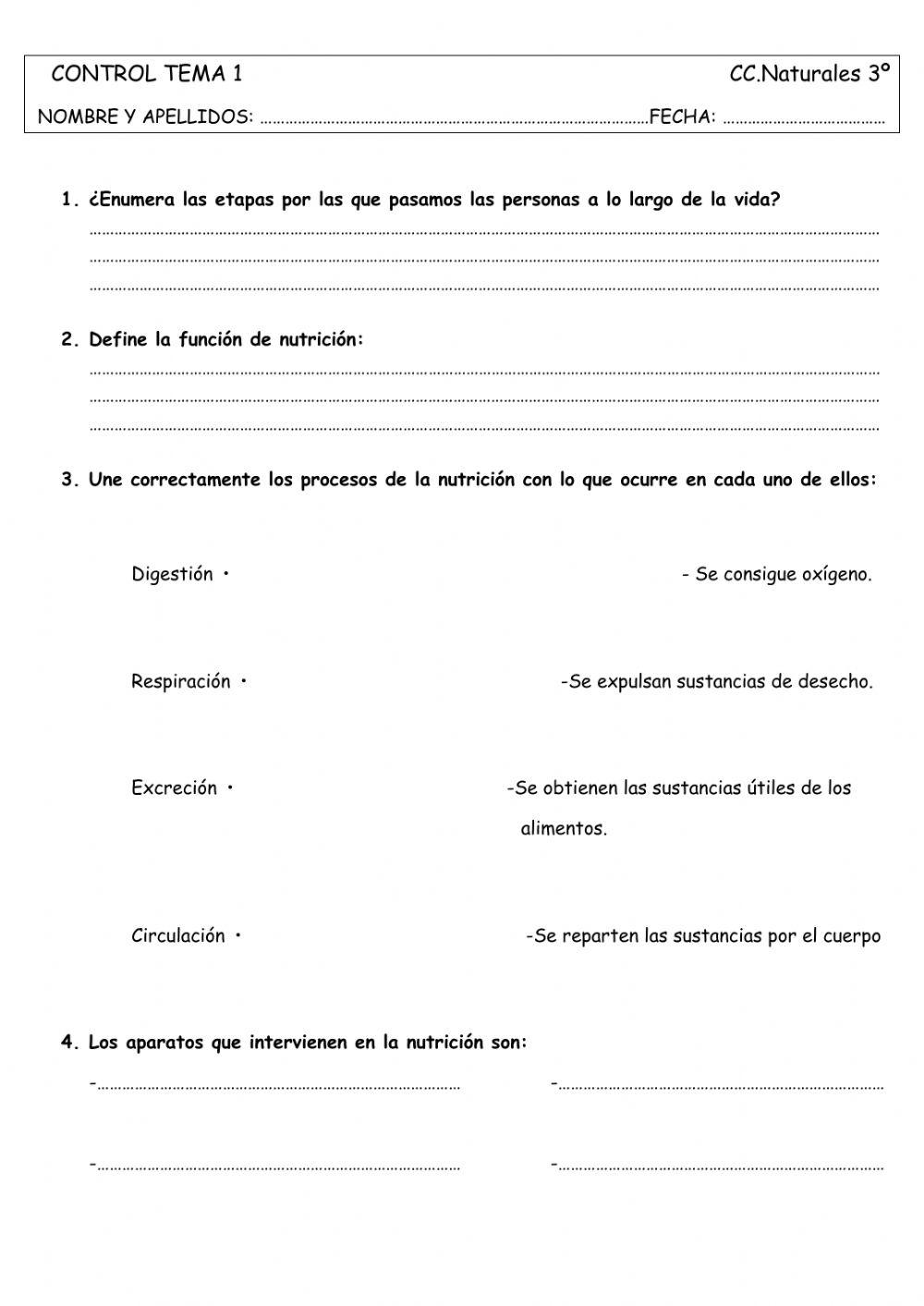 Tema 1 naturales 3º primaria