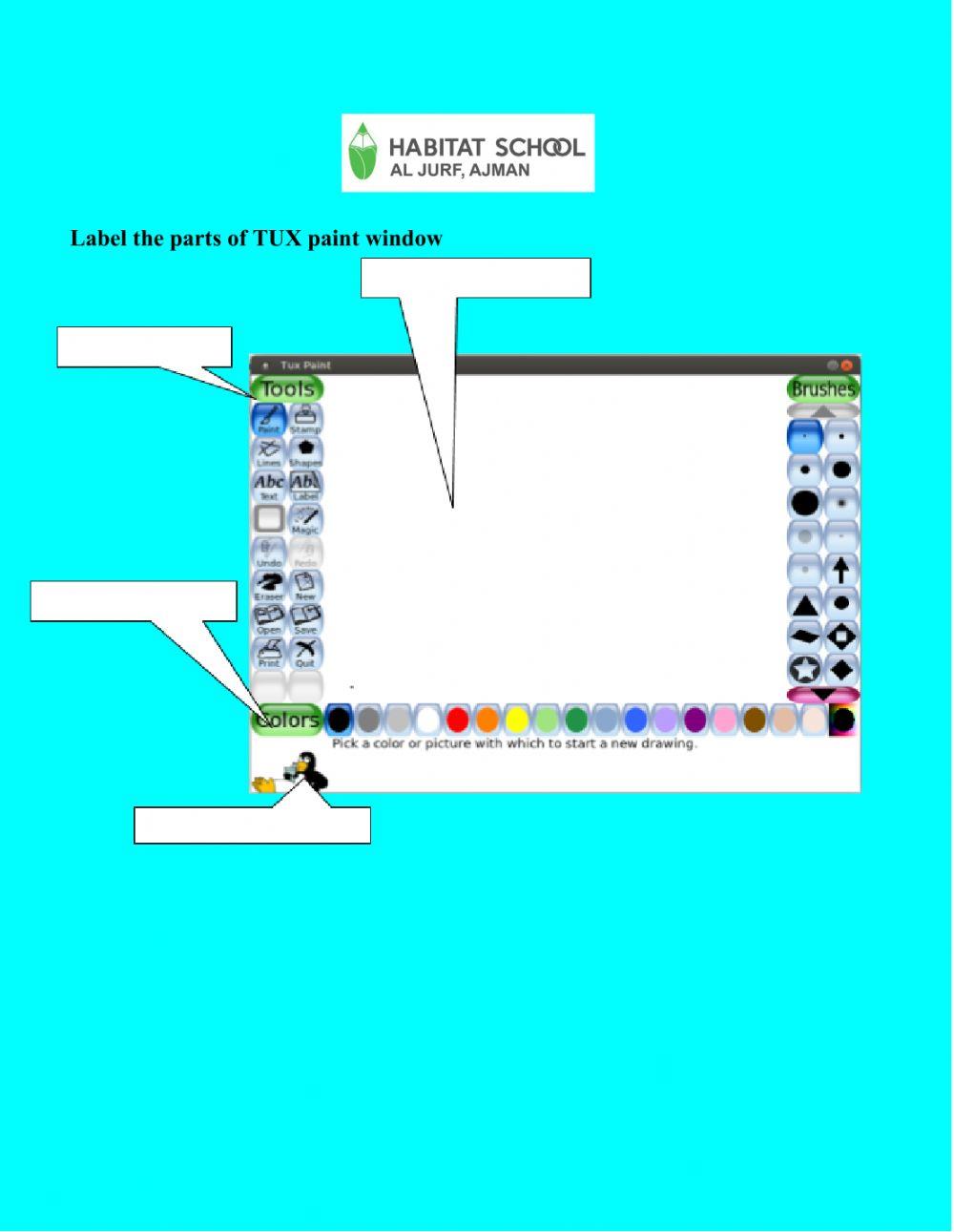 Tux paint Live Worksheets