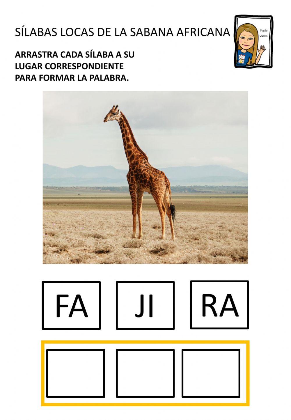 Sílabas locas de la Sabana Africana