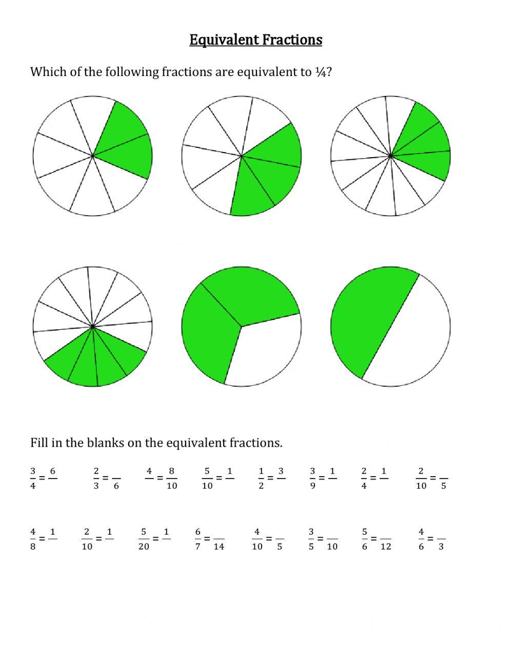 Equivalent Fractions