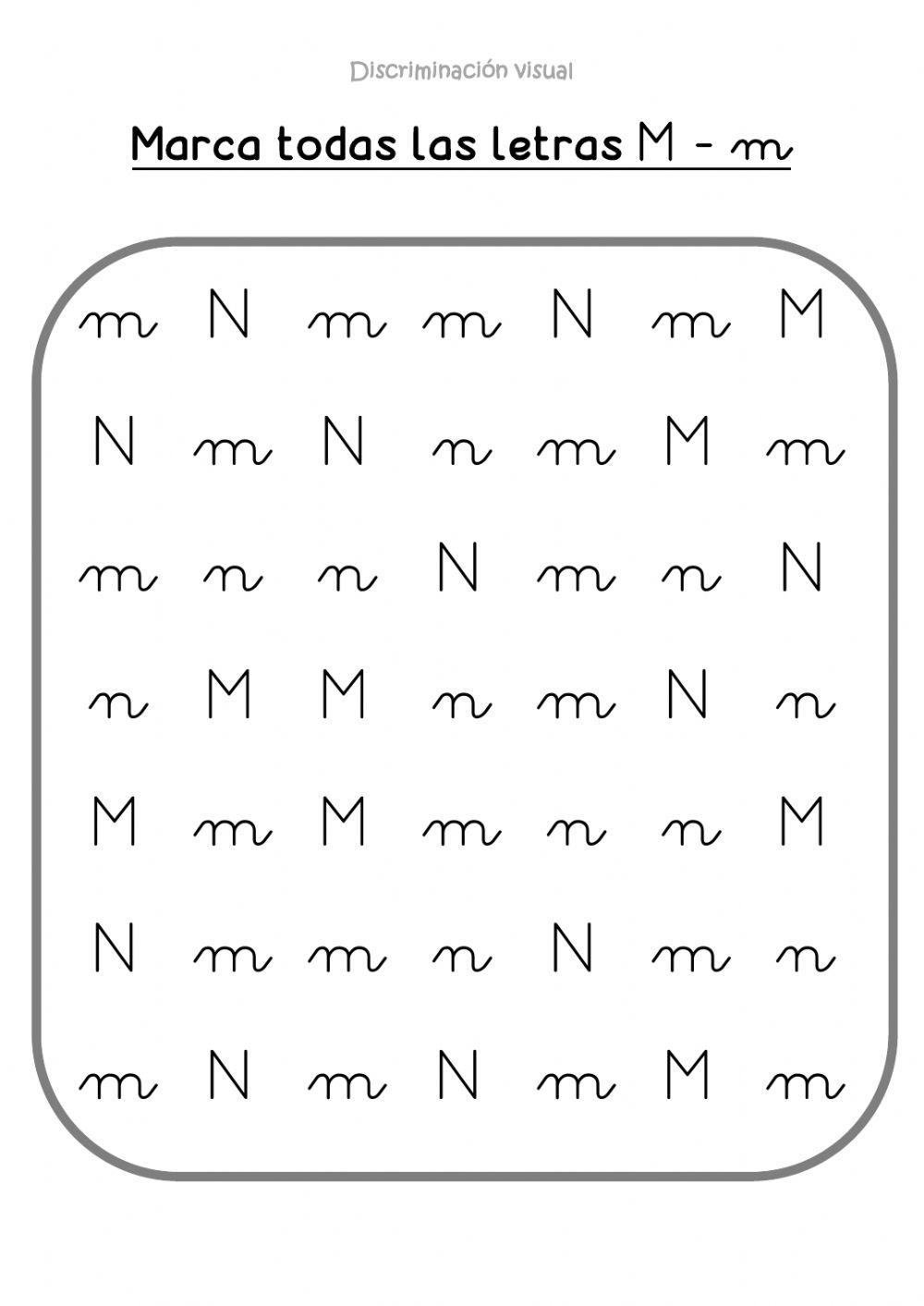 Discriminación M y N