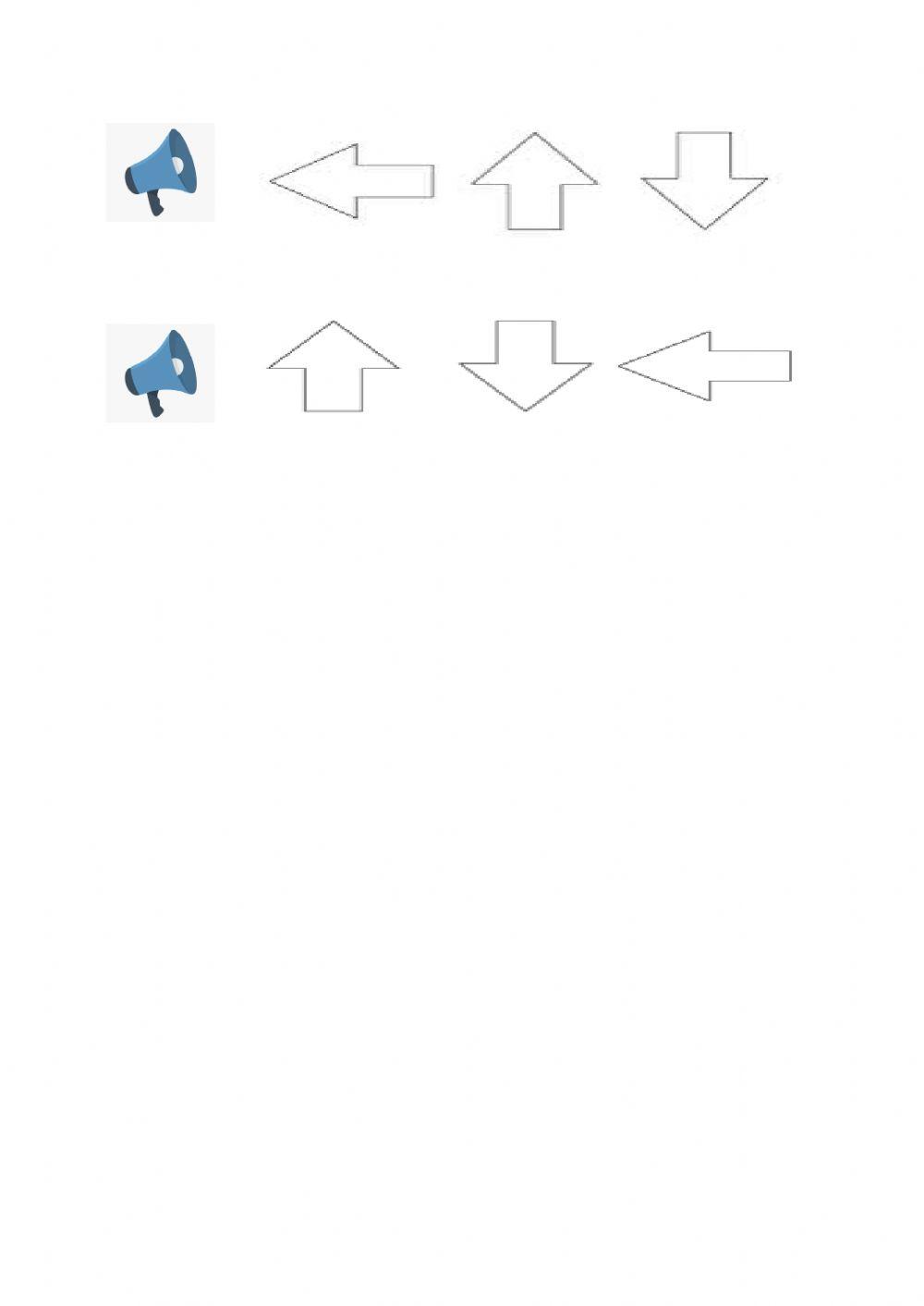 Up, down, left and right